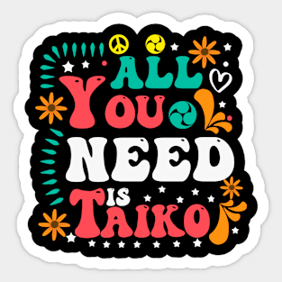 All You Need Is Taiko Mitsudomoe Symbol Sticker